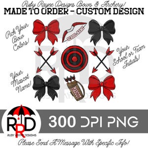Aangepaste strikken en rasterontwerp boogschieten op bestelling gemaakt png-bestand voor sublimatie en DTF-prints, 300 dpi, aangepaste mascotte, flirtstrikken, aangepaste kleur