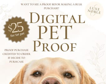 Digital Pet Proof - Custom Artwork Preview