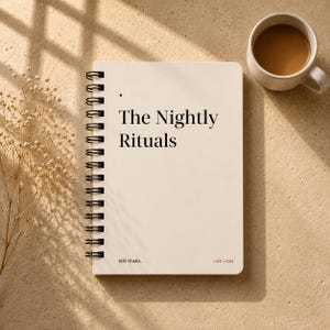 The Nightly Rituals Lined Spiral Notebook for Evening Journaling and Reflection