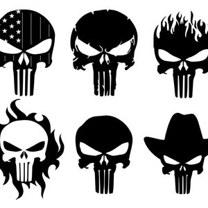 Punisher skull SVG cutting file