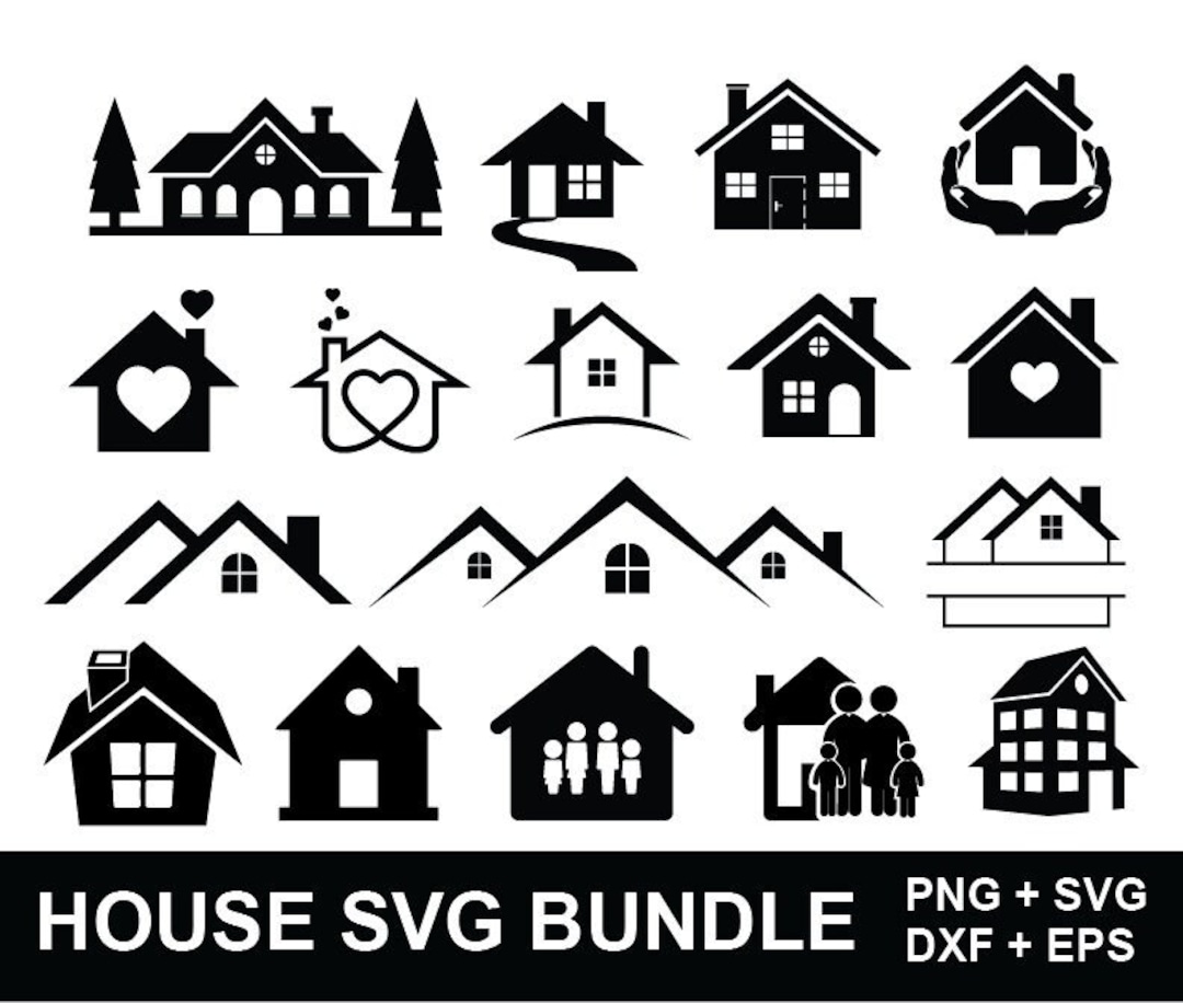 House SVG Bundle, House Roof Frame Svg, House Roofing Svg, House