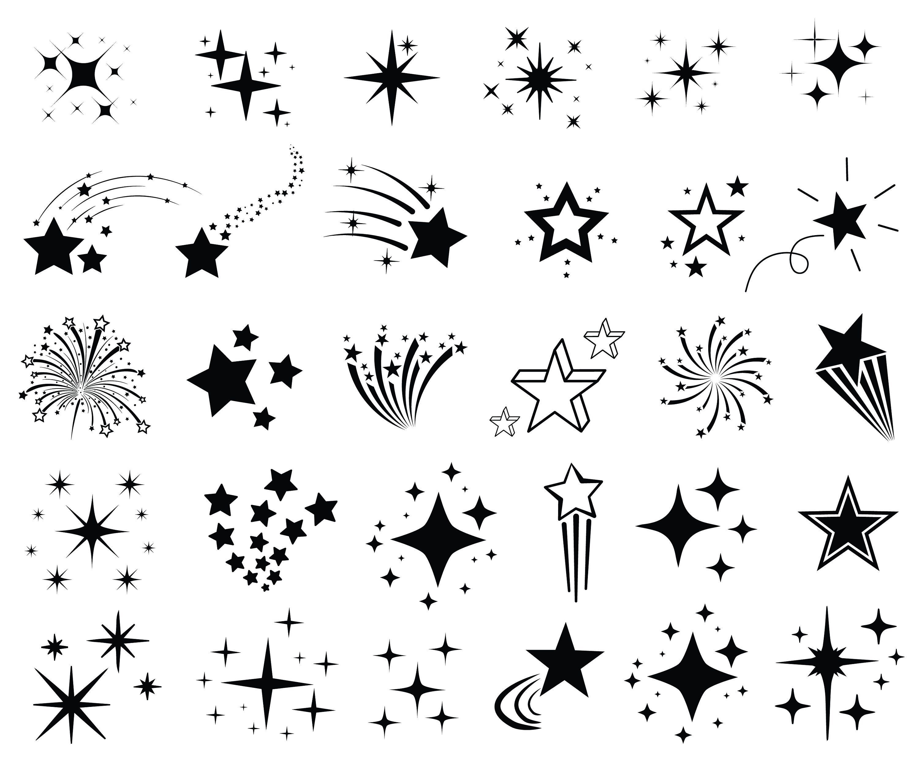sparkle-stars-svg-bundle-stars-clipart-vector-stars-silhouette-etsy