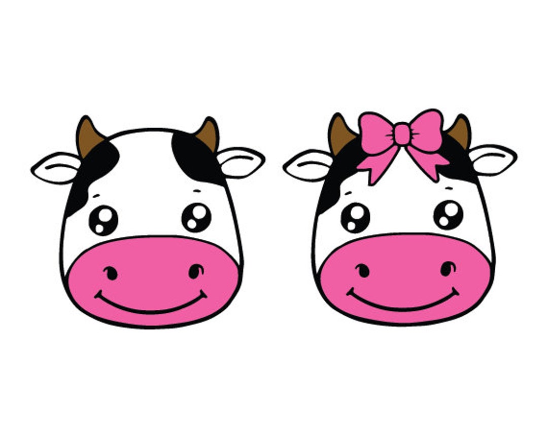 Cow Face Svg, Cow Svg, Cute Cow Clipart, Cute Boy Girl Kid Cow ...