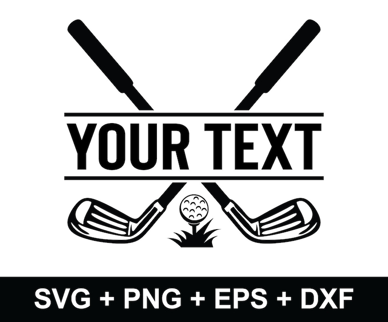 Golf Svg Crossed Golf Clubs Svg Golf Split Name Monogram Etsy