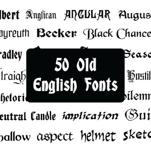 OLD ENGLISH FONT Svg, Old English Alphabet Svg, Old English Letters and  Numbers Svg for Cricut 