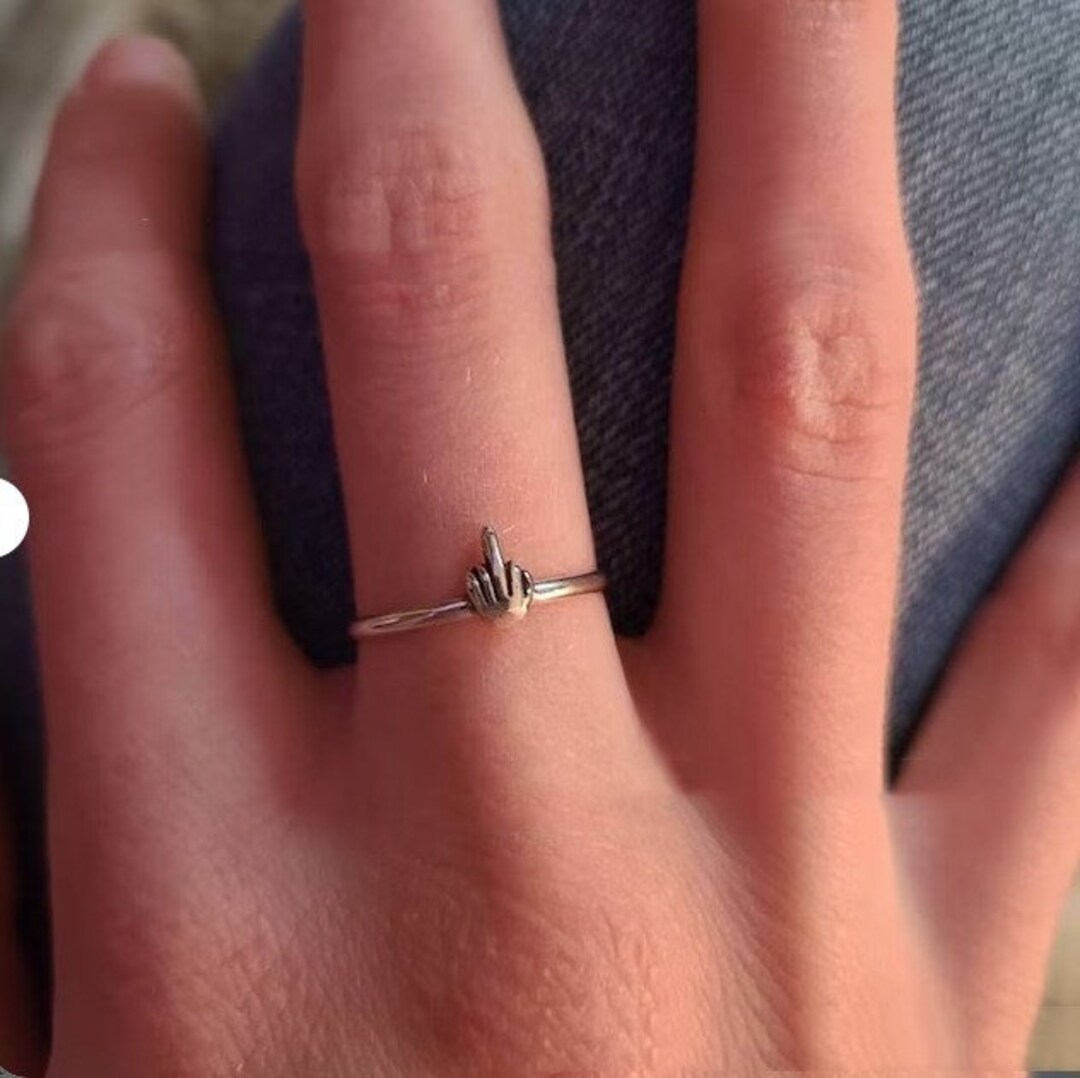 Mittelfinger Verstellbarer Ring Mode Lustiger Schmuck Etsy.de