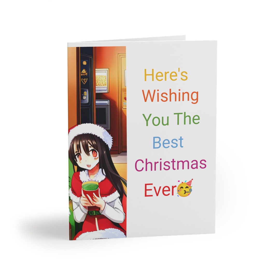 Anime Character Christmas Greeting Cards - Etsy