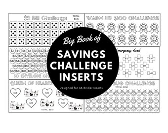 100+ A6 Digital Download Printable Savings Challenges