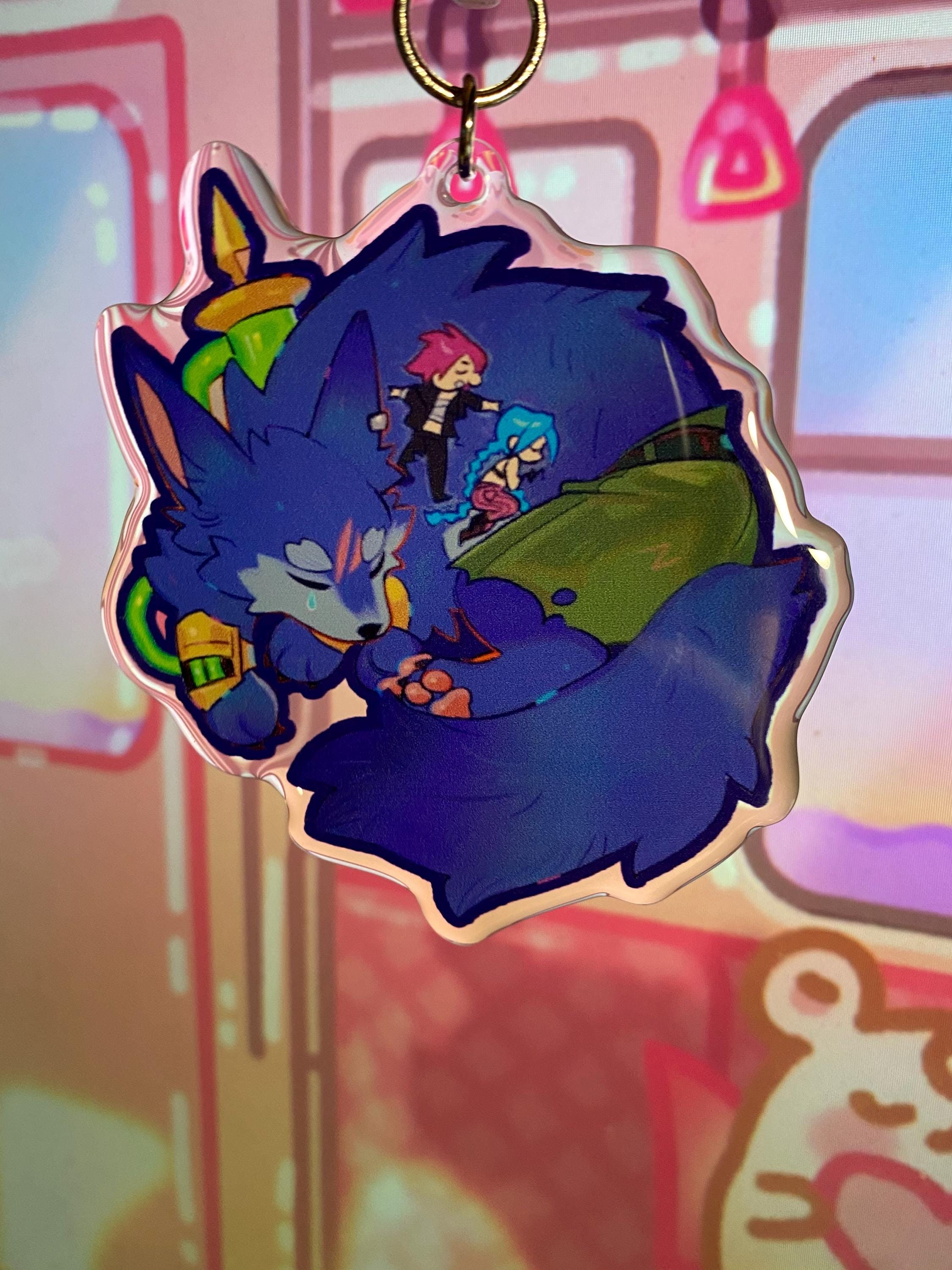 League of Legends Warwick Keychain with Jinx and Vi