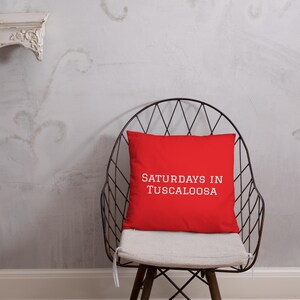 Alabama Pillow, Tuscaloosa Couch Throw, College Football Home Decor, University Accent Pillow