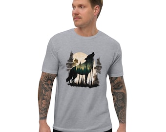 Wolf Silhoutte Shirt, Wolf & Woods, Retro Wolf, Wolf Lover Gift, Animal Lover Shirt, Forest Lover Shirt, Wolf Girl, Wolfs Gifts, Wildlife