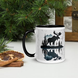 Outdoor Life Moose Mug, We Don't Remember Days We Remember Moments, Hiking Quote, Gift for Him or Her, Animal Coffee Mug, Hippy Cup, Canada