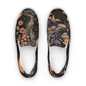 Mystical Forest Nature Lover Women’s slip-on canvas shoes