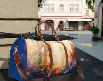 Songbird Blossoms Waterproof Travel Bag