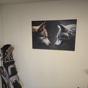 Tale of Two Wolves Wall Art, Native American Story Canvas, Nature Lover ...