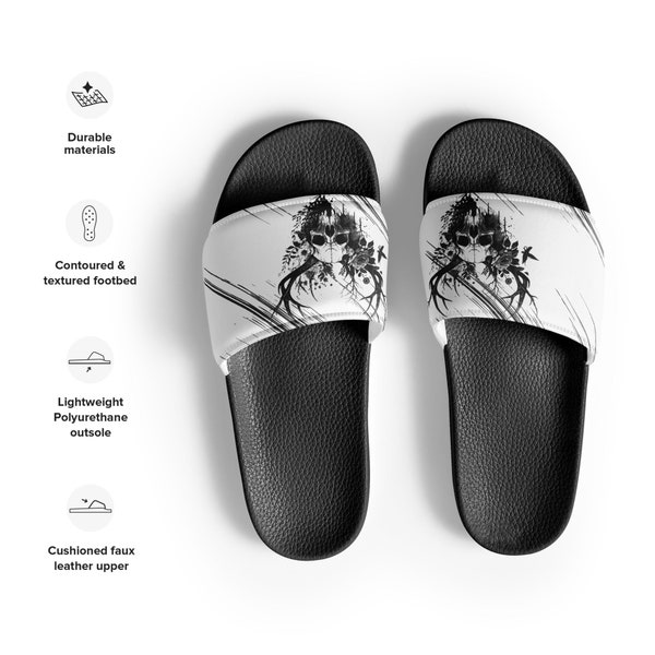 crystal skull flip flops