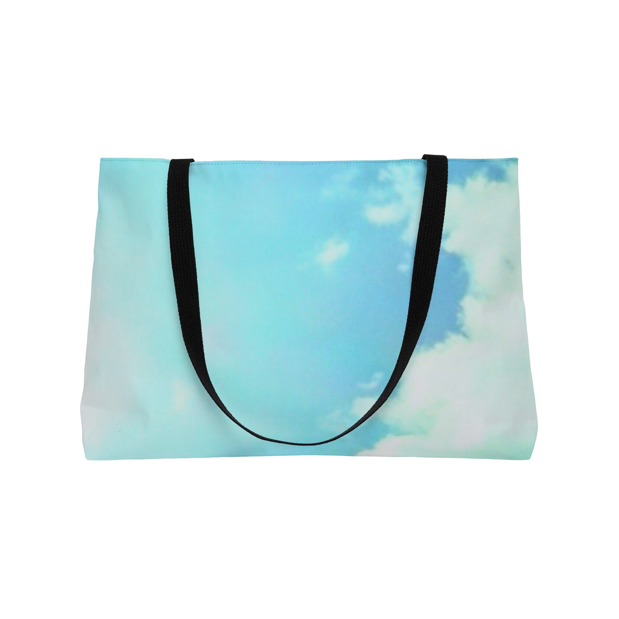 Saint Tropez Weekender Bag In White & Sky Blue