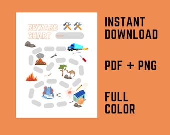Big Truck Behavior Chart | Printable Download | Chore Chart | Daily Chore Chart | Kids Reward Chart | Printable Behavior Chart