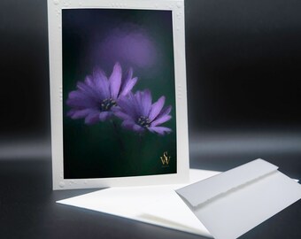 Floral Photo Card.  Floral Greeting Card w/envelope 5 X 7.