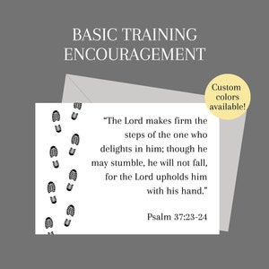 Military Basic Training Encouragement Cards - Army, Navy, Air Force, Marines - Bootcamp Inspiration