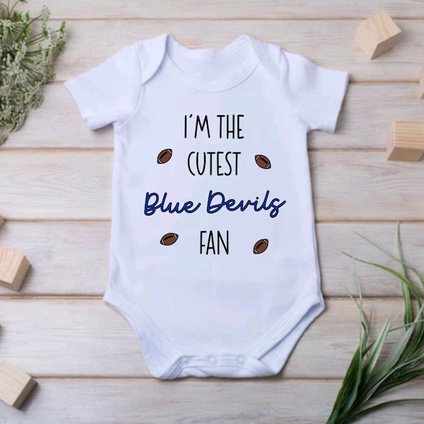 I'm the Cutest Duke Blue Devils Fan Unisex Baby Game day Outfit Onesie Bodysuit