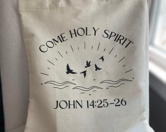 Come Holy Spirit Tote Bag – Catholic Bible Study/Adoration Bag