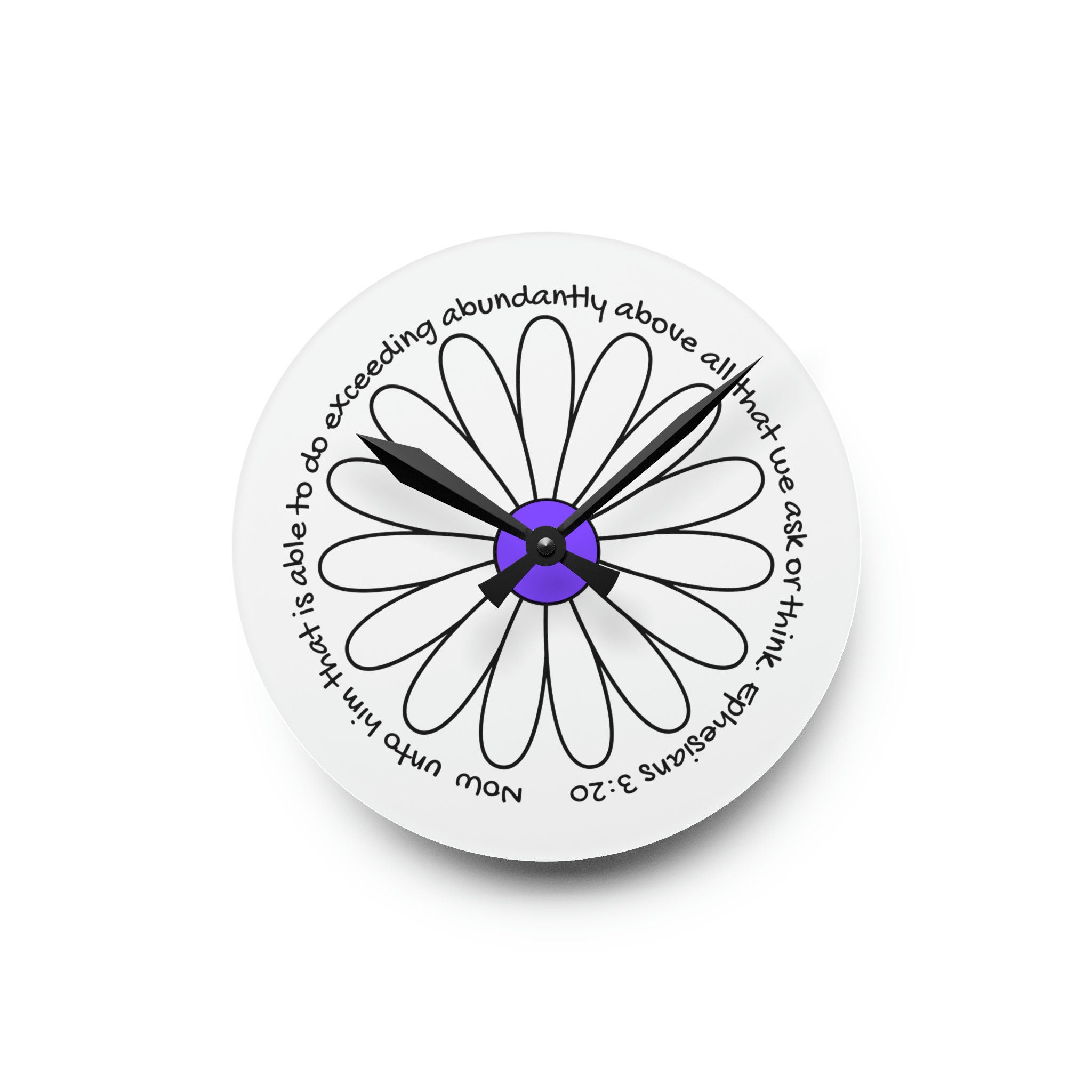 Ephesians 3:20 Clock, Bible Scripture Wall Clock, Ephesians 3 Bible ...