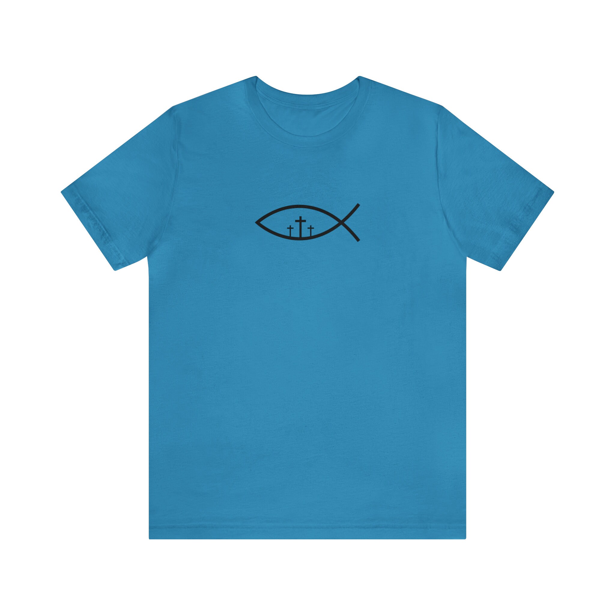 Womens - Only God Can Judge Me Shirt - Christian T-Shirt - Catholic Ichthys  T-Shirt - Jesus Fish Tee - Ichthus