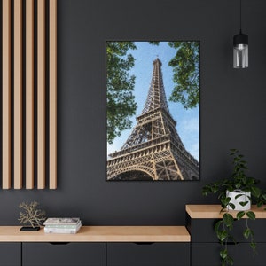 Eiffel Tower Wall Art, Paris France Painted Canvas, Eiffel Tower Abstract Painting, Wall Art, Wall Decor, Modern Wall Decor,