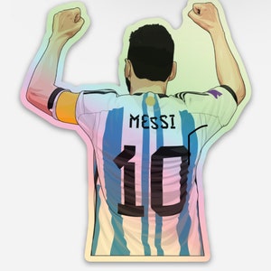 Messi holographic Argentina Sticker - Etsy