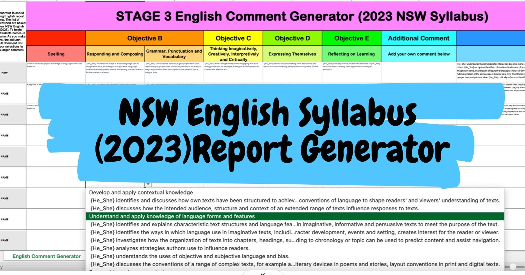 3 NSW English Report Generator -