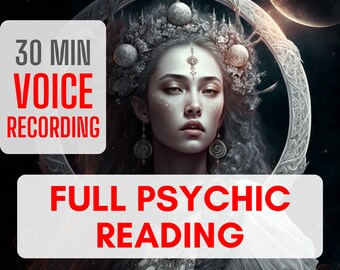 30 Minute Full Psychic Reading, Life Path Guidance (Voice Recorded)