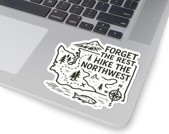 Forget The Rest Hike The Northwest Washington State Outline Hiking Sticker