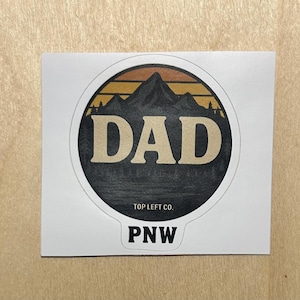 Mt Rainier Sunset Decal: PNW Dad Outdoor Adventure Sticker