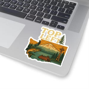 Top Left Washington State Sticker: PNW Vinyl Decal