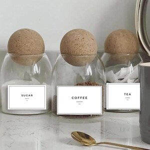Printable Kitchen Labels, Pantry Label Template, Modern Minimalist ...