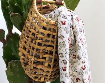 Western Cowboy Swaddle Blanket: Bamboo Cotton Muslin