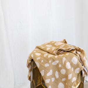 Animal Print Muslin Swaddle Blanke