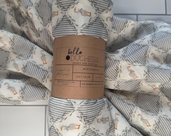 Little Goose Muslin Swaddle Blanket