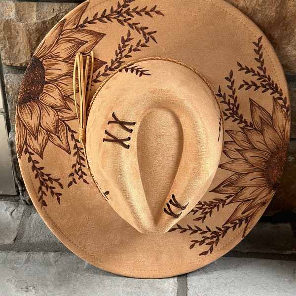 Belong With the Wildflowers, Custom Boho Hat, Boho Hat, Western Hat, Custom Western Hat, Boho Gifts, Boho Style, Boho Fall Hat, Fall Hat