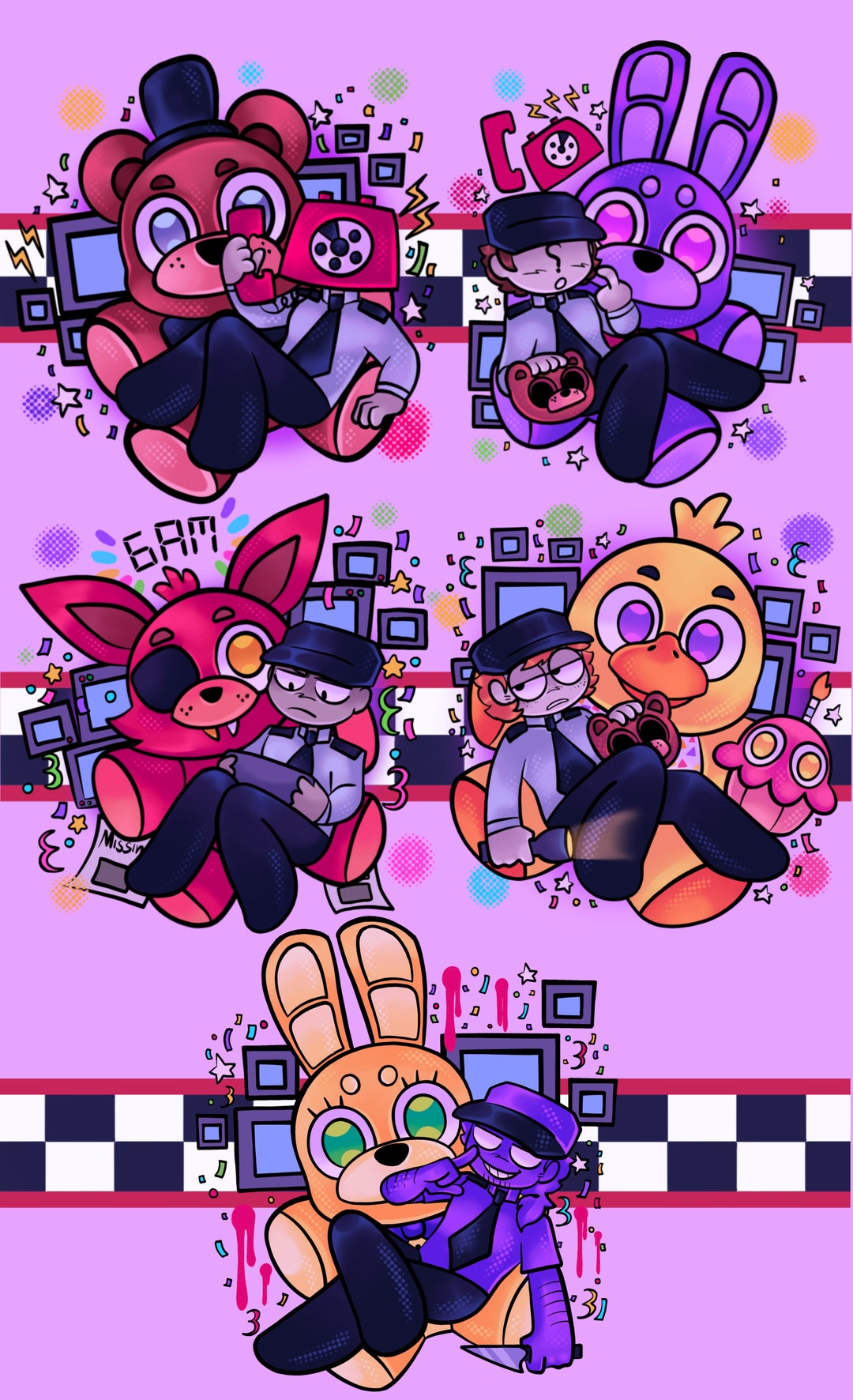 Five Nights at Freddy’s Plushie Poster Print - Etsy