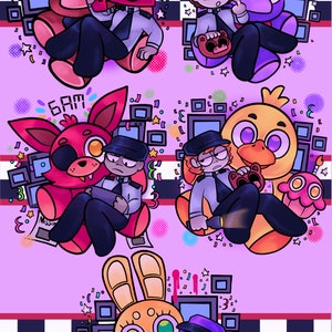 Five nights at Freddy’s plushie poster print