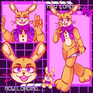 Handmade Laminate Anime Manga Videogame Game Cosplay Fnaf Bonnie Ticket !