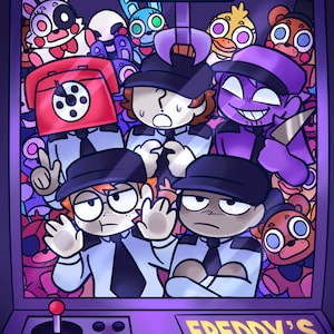 Five nights at Freddy’s claw machine poster print