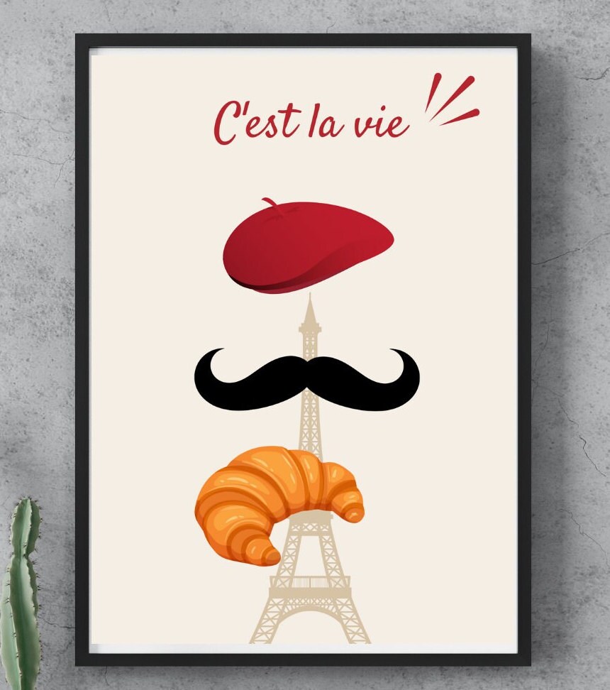 Emily in Paris Inspired Downloadable A4 Poster. Paris, France, French