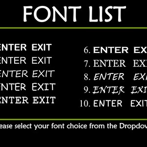 Business Door Enter/exit Text Vinyl - Selectable Font/size Options - Etsy