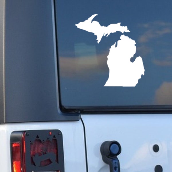 State of Michigan Vinyl Decal - -State Silhouette - Custom Size Sticker