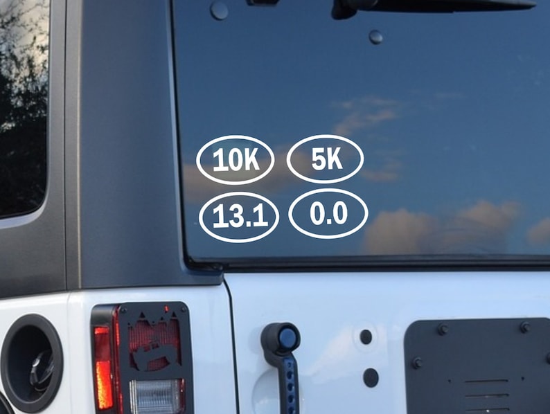 Distance Car Sticker Marathon Custom Distance Vinyl Car Decal (4.5 Inch) -- Custom Distance ...