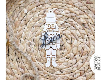 Personalized Nutcracker Ornament SVG, Custom Acrylic Christmas Decoration (Digital File)