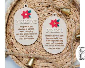 2025 Year in Review Ornament SVG, Laser Cut Keepsake (Digital Download)
